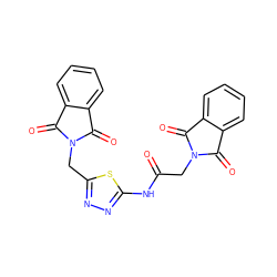 O=C(CN1C(=O)c2ccccc2C1=O)Nc1nnc(CN2C(=O)c3ccccc3C2=O)s1 ZINC000066101050