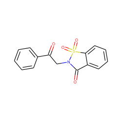 O=C(CN1C(=O)c2ccccc2S1(=O)=O)c1ccccc1 ZINC000000088014