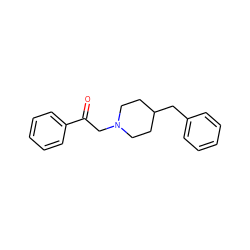 O=C(CN1CCC(Cc2ccccc2)CC1)c1ccccc1 ZINC000049895323