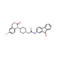 O=C(CN1CCC(N2C(=O)OCc3cc(Cl)ccc32)CC1)Nc1ccc2c(c1)C(=O)c1ccccc1-2 ZINC000013612751