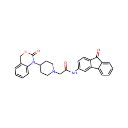 O=C(CN1CCC(N2C(=O)OCc3ccccc32)CC1)Nc1ccc2c(c1)-c1ccccc1C2=O ZINC000003818350