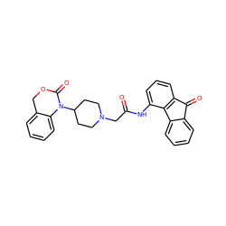 O=C(CN1CCC(N2C(=O)OCc3ccccc32)CC1)Nc1cccc2c1-c1ccccc1C2=O ZINC000013612806