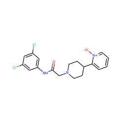 O=C(CN1CCC(c2cccc[n+]2[O-])CC1)Nc1cc(Cl)cc(Cl)c1 ZINC000028604401