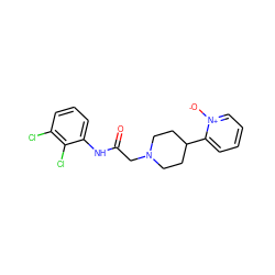 O=C(CN1CCC(c2cccc[n+]2[O-])CC1)Nc1cccc(Cl)c1Cl ZINC000038149993