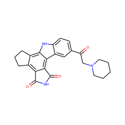 O=C(CN1CCCCC1)c1ccc2[nH]c3c4c(c5c(c3c2c1)C(=O)NC5=O)CCC4 ZINC000034294548