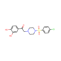 O=C(CN1CCN(S(=O)(=O)c2ccc(Cl)cc2)CC1)c1ccc(O)c(O)c1 ZINC000036227595