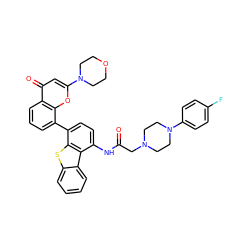 O=C(CN1CCN(c2ccc(F)cc2)CC1)Nc1ccc(-c2cccc3c(=O)cc(N4CCOCC4)oc23)c2sc3ccccc3c12 ZINC000150546852