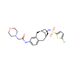 O=C(CN1CCOCC1)Nc1ccc2c(c1)C[C@H]1CC[C@@H](C2)[C@H]1NS(=O)(=O)c1ccc(Cl)s1 ZINC000028353331