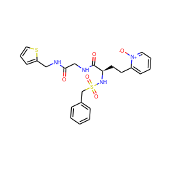 O=C(CNC(=O)[C@@H](CCc1cccc[n+]1[O-])NS(=O)(=O)Cc1ccccc1)NCc1cccs1 ZINC000028706121