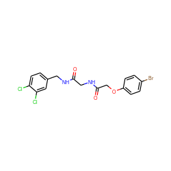 O=C(CNC(=O)COc1ccc(Br)cc1)NCc1ccc(Cl)c(Cl)c1 ZINC000200151346