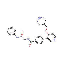 O=C(CNC(=O)c1ccc(-c2cnccc2OCC2CCNCC2)cc1)Nc1ccccc1 ZINC001772594270