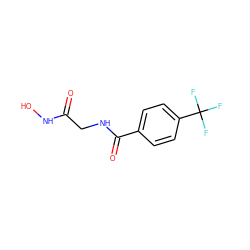 O=C(CNC(=O)c1ccc(C(F)(F)F)cc1)NO ZINC000028528652