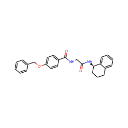 O=C(CNC(=O)c1ccc(OCc2ccccc2)cc1)N[C@@H]1CCCc2ccccc21 ZINC000149037988