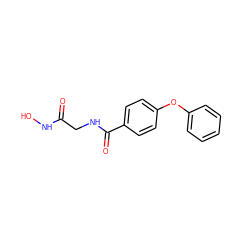 O=C(CNC(=O)c1ccc(Oc2ccccc2)cc1)NO ZINC000028527604