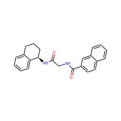 O=C(CNC(=O)c1ccc2ccccc2c1)N[C@@H]1CCCc2ccccc21 ZINC000031483491