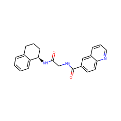 O=C(CNC(=O)c1ccc2ncccc2c1)N[C@@H]1CCCc2ccccc21 ZINC000149156556