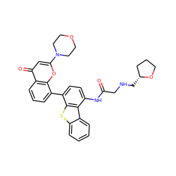 O=C(CNC[C@@H]1CCCO1)Nc1ccc(-c2cccc3c(=O)cc(N4CCOCC4)oc23)c2sc3ccccc3c12 ZINC000101696327