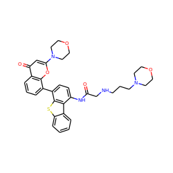 O=C(CNCCCN1CCOCC1)Nc1ccc(-c2cccc3c(=O)cc(N4CCOCC4)oc23)c2sc3ccccc3c12 ZINC000101696341