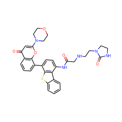 O=C(CNCCN1CCNC1=O)Nc1ccc(-c2cccc3c(=O)cc(N4CCOCC4)oc23)c2sc3ccccc3c12 ZINC000101696459