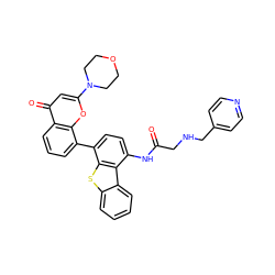 O=C(CNCc1ccncc1)Nc1ccc(-c2cccc3c(=O)cc(N4CCOCC4)oc23)c2sc3ccccc3c12 ZINC000101696430