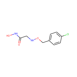 O=C(CNOCc1ccc(Cl)cc1)NO ZINC000028647463