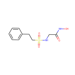 O=C(CNS(=O)(=O)CCc1ccccc1)NO ZINC000095920859