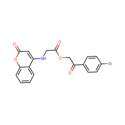 O=C(CNc1cc(=O)oc2ccccc12)OCC(=O)c1ccc(Br)cc1 ZINC001772648763