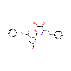 O=C(CO)[C@H](CCc1ccccc1)NC(=O)[C@@H]1C[C@@H](O)CN1C(=O)OCc1ccccc1 ZINC000103270987