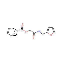 O=C(COC(=O)[C@@H]1C[C@H]2C=C[C@H]1C2)NCc1ccco1 ZINC000100479655