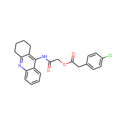 O=C(COC(=O)Cc1ccc(Cl)cc1)Nc1c2c(nc3ccccc13)CCCC2 ZINC000653844324