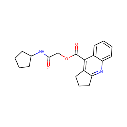 O=C(COC(=O)c1c2c(nc3ccccc13)CCC2)NC1CCCC1 ZINC000003464967