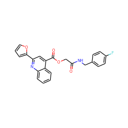 O=C(COC(=O)c1cc(-c2ccco2)nc2ccccc12)NCc1ccc(F)cc1 ZINC000004871058