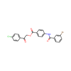 O=C(COC(=O)c1ccc(NC(=O)c2cccc(Br)c2)cc1)c1ccc(Cl)cc1 ZINC000095579561