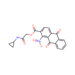 O=C(COC(=O)c1ccc2c(c1[N+](=O)[O-])C(=O)c1ccccc1C2=O)NC1CC1 ZINC000006083497