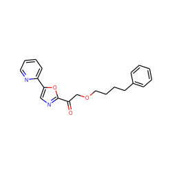 O=C(COCCCCc1ccccc1)c1ncc(-c2ccccn2)o1 ZINC000014980020