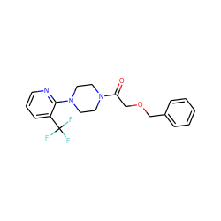 O=C(COCc1ccccc1)N1CCN(c2ncccc2C(F)(F)F)CC1 ZINC000066122973