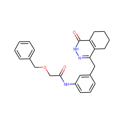 O=C(COCc1ccccc1)Nc1cccc(Cc2n[nH]c(=O)c3c2CCCC3)c1 ZINC000168158264