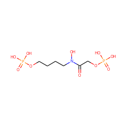 O=C(COP(=O)(O)O)N(O)CCCCOP(=O)(O)O ZINC000058638510