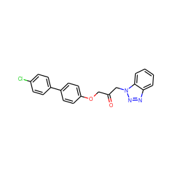 O=C(COc1ccc(-c2ccc(Cl)cc2)cc1)Cn1nnc2ccccc21 ZINC001772608167