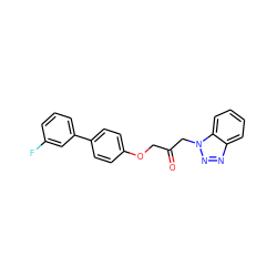 O=C(COc1ccc(-c2cccc(F)c2)cc1)Cn1nnc2ccccc21 ZINC001772606180