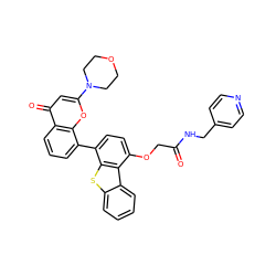 O=C(COc1ccc(-c2cccc3c(=O)cc(N4CCOCC4)oc23)c2sc3ccccc3c12)NCc1ccncc1 ZINC000101696377