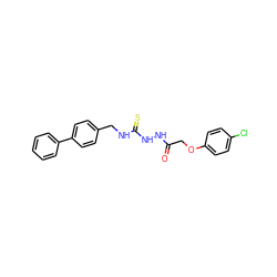 O=C(COc1ccc(Cl)cc1)NNC(=S)NCc1ccc(-c2ccccc2)cc1 ZINC000096285284