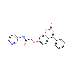 O=C(COc1ccc2c(-c3ccccc3)cc(=O)oc2c1)Nc1cccnc1 ZINC000006671886