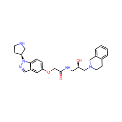 O=C(COc1ccc2c(cnn2[C@H]2CCNC2)c1)NC[C@@H](O)CN1CCc2ccccc2C1 ZINC001772607194