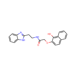 O=C(COc1ccc2ccccc2c1O)NCCc1nc2ccccc2[nH]1 ZINC000075830263