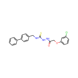 O=C(COc1cccc(Cl)c1)NNC(=S)NCc1ccc(-c2ccccc2)cc1 ZINC000096285280