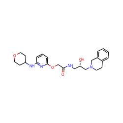 O=C(COc1cccc(NC2CCOCC2)n1)NC[C@H](O)CN1CCc2ccccc2C1 ZINC001772633541