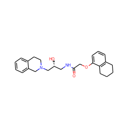 O=C(COc1cccc2c1CCCC2)NC[C@@H](O)CN1CCc2ccccc2C1 ZINC000220015292