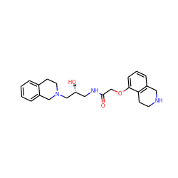 O=C(COc1cccc2c1CCNC2)NC[C@@H](O)CN1CCc2ccccc2C1 ZINC000218912741