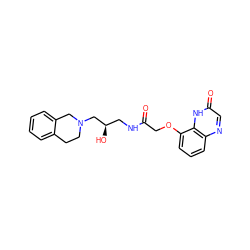 O=C(COc1cccc2ncc(=O)[nH]c12)NC[C@@H](O)CN1CCc2ccccc2C1 ZINC000218918160